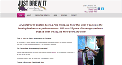 Desktop Screenshot of justbrewitkitchener.com